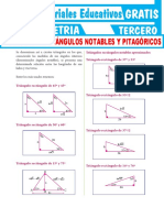 Triángulos Rectángulos Notables y Pitagóricos para Tercer Grado de Secundaria