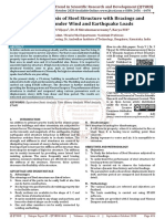 Dynamic Analysis of Steel Structure With Bracings and Dampers Under Wind and Earthquake Loads