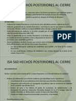 ISA 560 Hechos Posteriores