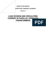 Load Division and Circulating Current in Parallel Operated Transformers