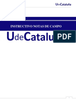 Instructivo Formato Notas de Campo SGA