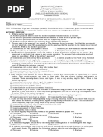 Summative Test in Dev RDNG Viii - First Quarter1