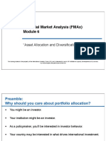 Financial Market Analysis (Fmax) : "Asset Allocation and Diversification"