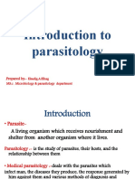 Introduction To Parasitology: Prepared By