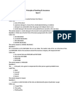 Principle of Banking & Insurance Quiz 3