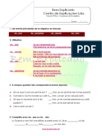 C.1.6 - Ficha de Trabalho - L'Expression de La Négation