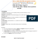 COURSE: IELTS Fighter Target 6.5 Reading 5: Why Don't Baby Talk Like Adults - Multiple Choice Questions