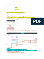 Chapter 1.trainings and Tasks When Opening Classes