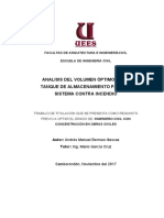 Analisis Del Volmen Optimo de Un Tanque de Almacenamiento para Un Sistema Contra Incendio PDF