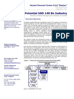 A Potential USD 140 BN Industry: Kuwait Financial Centre S.A.K "Markaz"