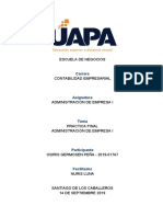 Trabajo Final Administración de Empresas 1 Uapa