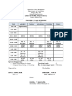 Tatay Class Program 2018-2019