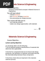 Materials Science & Engineering: Course Objective... You Will Learn About