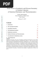 From Tools in Symplectic and Poisson Geometry To Souriau's Theories of Statistical Mechanics and Thermodynamics