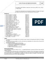 Exp. 6 Laws of Lenses and Optical Instruments