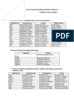 Taller de Nomenclatura Quimica 2020-2