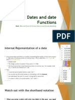 CIS 2640 Excel 07 - Dates and Date Functions