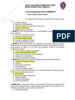 Segundo Test de Hematología Clínica - Claves