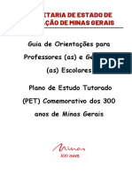 Guia de Orientações para Professores e Gestores Pet 300 de MG