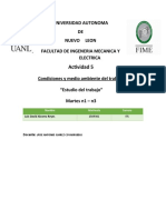 Actividad 5 - Condiciones y Medio Ambiente Del Trabajo