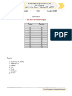 T-Test For Correlated Samples: Sherry V. Mecida, LPT, MATCC