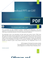 Standardised PPT On GST: Indirect Taxes Committee The Institute of Chartered Accountants of India