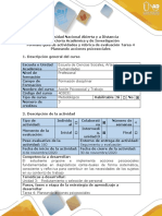 Guía de Actividades y Rubrica de Evaluación Tarea 4-Planeando Acciones Psicosociales