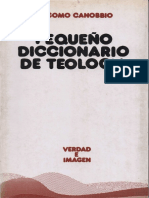 CANOBBIO, G., Pequeño Diccionario de Teologia, 1992 PDF