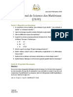 Examen Science Des Materiaux