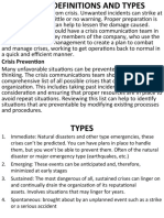 BMCPR 412 Crisis Management in Communication and Public Relations Notes