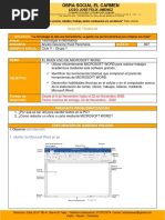 Microsoft Word Tecnología Ciclo V G1. 8 Noviembre PDF