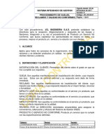 Jcl-02-Di-01 Procedimiento Quejas y Reclamos Productos No Conformes