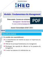 Cours Fondamentaux Du Management Rochdi Sarraj 2019-2020 PDF