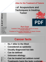 The Use of Acupuncture and Modern Techniques in The Treatment of Cancer