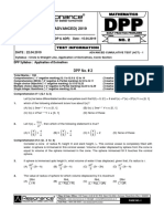 Target: Jee (Advanced) 2019: DPP No. # 2