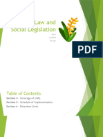 Agrarian Law and Social Legislation Report