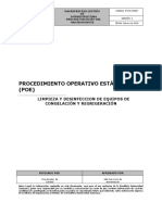 Procedimiento Operativo Estándar (POE) : Limpieza Y Desinfeccion de Equipos de Congelación Y Regrigeración