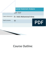 Financial Statement Analysis: MGT-537 Dr. Hafiz Muhammad Ishaq 32