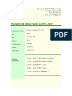 Muhamad Rheynaldi Lutfhi Zein: Formal Education