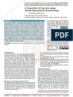 Improve Properties of Concrete Using Polymeric Waste Materials For Road Paving