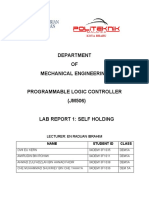 PLC Lab Report 1 Self Holding