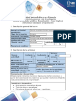 Guía de Actividades y Rubrica de Evaluación - Fase 2 Aplicar Estructuras Básicas de Programación