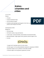 Carbohydrates IAL Edexcel Chemistry