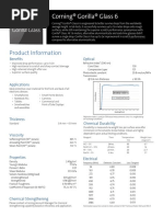 Corning Gorilla Glass 6 - PI Sheet