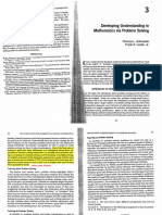 Developing Understanding in Mathematics Via Problem Solving: Thomas L. Schroeder Frank K. Lester, JR