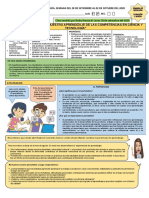 "Reflexionamos Sobre Nuestro Aprendizaje de Las Competencias en Ciencia y Tecnología"