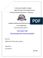 Lab Report 1&2 "Incremental and Newton Methods"