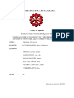 Verficación de Expediente Técnico de Abastecimiento de Agua Potable