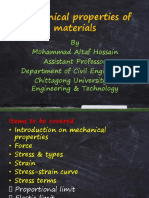 Lecture 1 (Mechanical Behaviour of Materials)