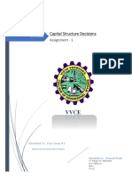 Capital Structure Decisions: Assignment - 1